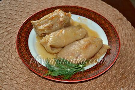 Голубцы с фаршем и рисом в духовке - рецепт и фото