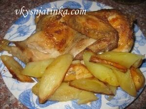 Курица в майонезе с картофелем - готовое блюдо