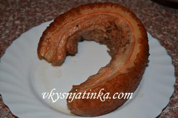 Сало отваренное в луковой шелухе