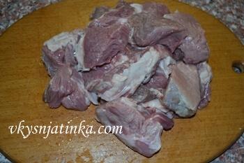 Свинина порезанная кусками