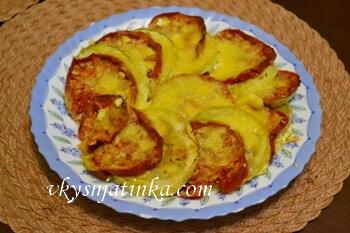 Вкусные кабачки с помидорами в духовке