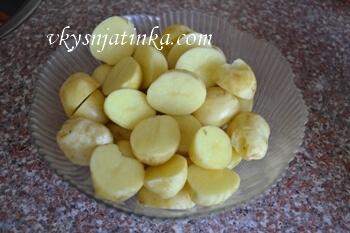 Резанный молодой картофель