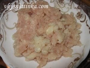 Фарш из куриного филе с луком