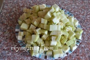 Баклажаны кубиками
