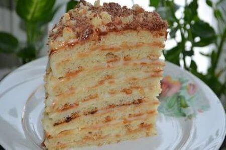Сладкий творожный торт на сковороде - рецепт и фото