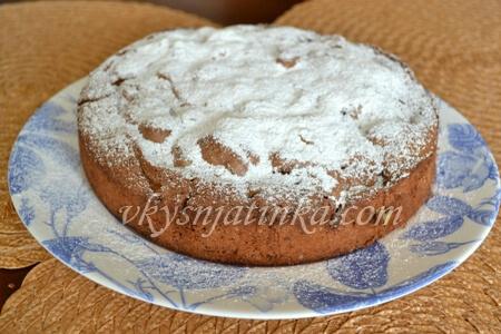 Шоколадный пирог с яблоками - рецепт и фото