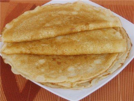 Вкусные блины на сыворотке без яиц - рецепт и фото