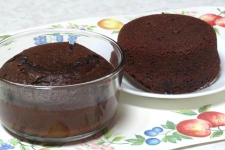 Быстрый кекс без яиц в микроволновке - рецепт и фото