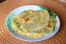 Блины с сыром и укропом - фото