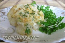 Цветная капуста запеченная с сыром в духовке