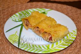 Фаршированные макароны в духовке