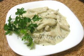 Фрикасе из курицы со сливками