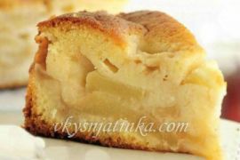 Кекс с яблоками на кефире в духовке - фото