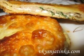 Хычины с мясом и брынзой