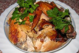 Курица с медом и горчицей в духовке