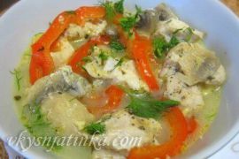 Куриное филе с овощами в горшочках в духовке