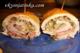 Куриные рулетики с сыром и зеленью