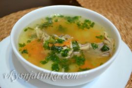 Вкусный куриный суп с вермишелью и картошкой