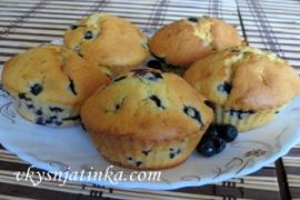 Маффины с черникой - фото
