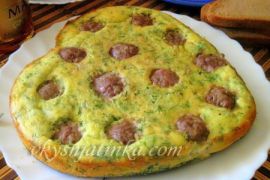 Мясной торт с фрикадельками