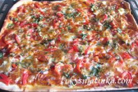 Пицца со свежими огурцами