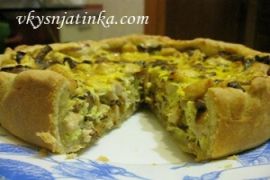 Пирог с лисичками - фото