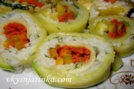 Роллы из кабачков