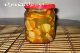 Салат из кабачков и огурцов на зиму