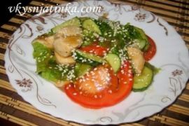 Салат из куриного филе - фото