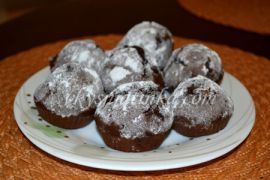 Шоколадные кексики - фото