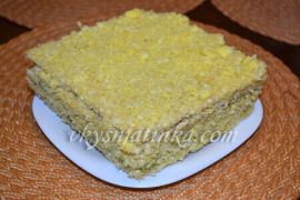 Вафельный торт с медом из готовых коржей - фото