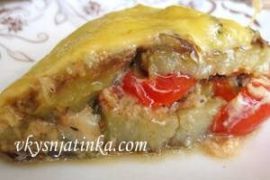 Запеканка из баклажан с сыром