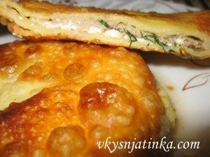 Хычины с мясом и брынзой - фото