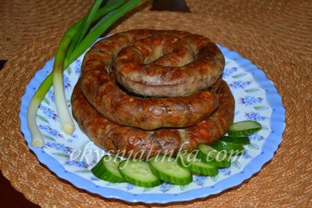 Колбаса из свинины в домашних условиях - фото