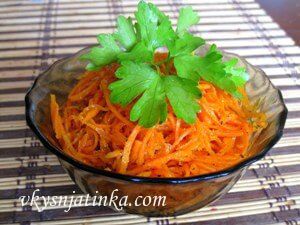 Вкусная корейская морковь в домашних условиях - фото