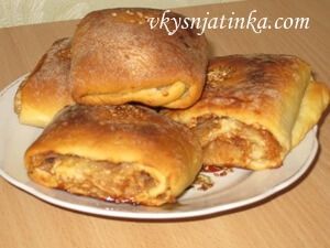 Ленивые пироги с яблоками и корицей - фото