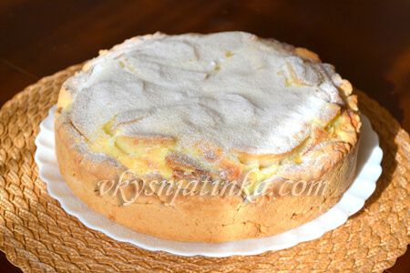 Открытый пирог с грушами - фото