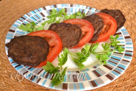 Печеночные оладьи из говяжьей печени - фото