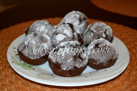 Шоколадные кексики - фото