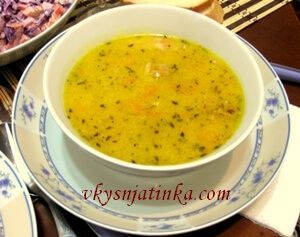 Сырный суп с мясом и овощами - фото