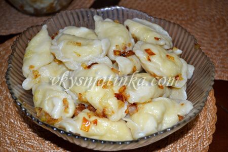 Вареники с картошкой и творогом - фото