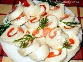 Закуска из красной рыбой - фото